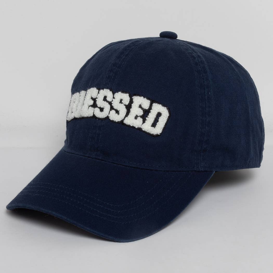 Fashion City - 3D BLESSED Embroidered Patch Cotton Baseball Cap: SAGE / One Size