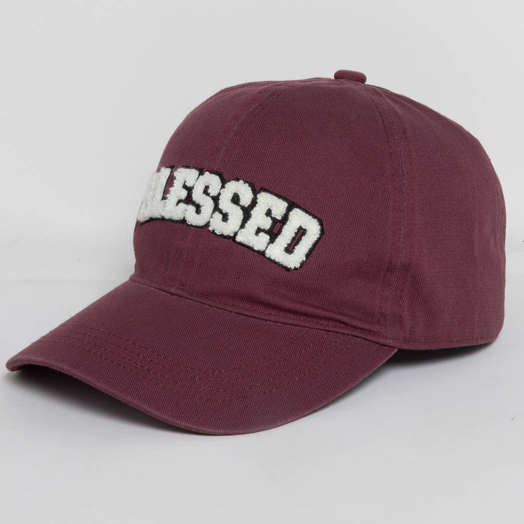 Fashion City - 3D BLESSED Embroidered Patch Cotton Baseball Cap: SAGE / One Size