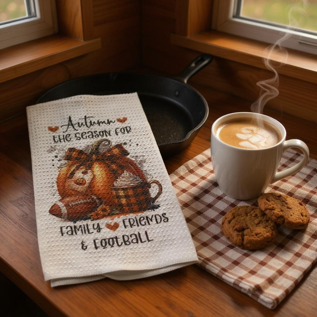 Autumn Football Kitchen Towels