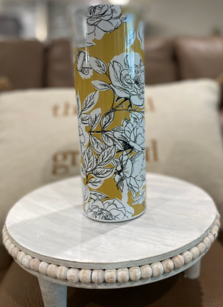 Thermal Tumbler 20oz - Golden Floral