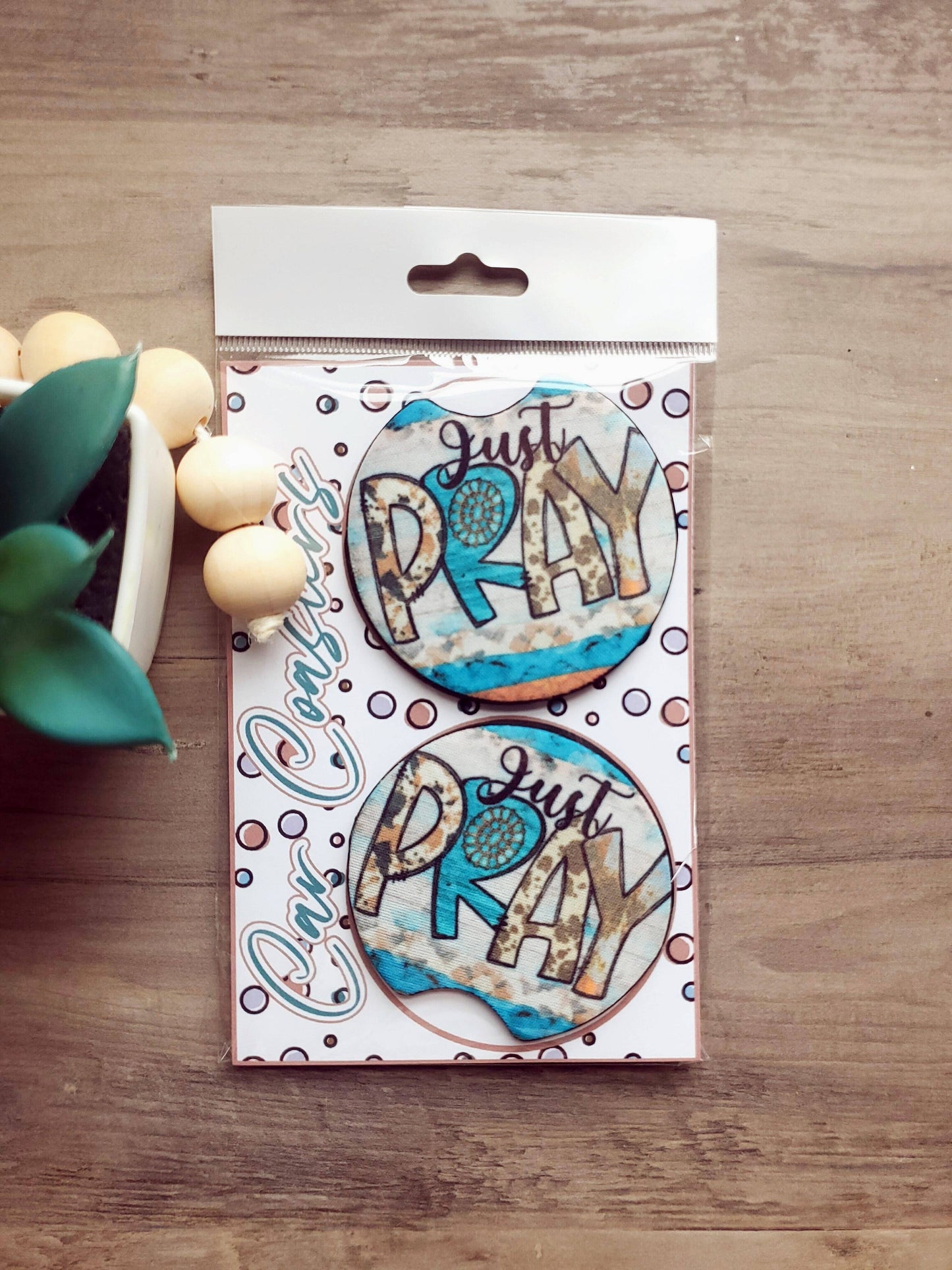 Just Pray Car Coasters