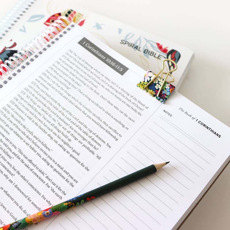 Spiral Bible - Spiral Bible™ - WEB New Testament - White Butterfly