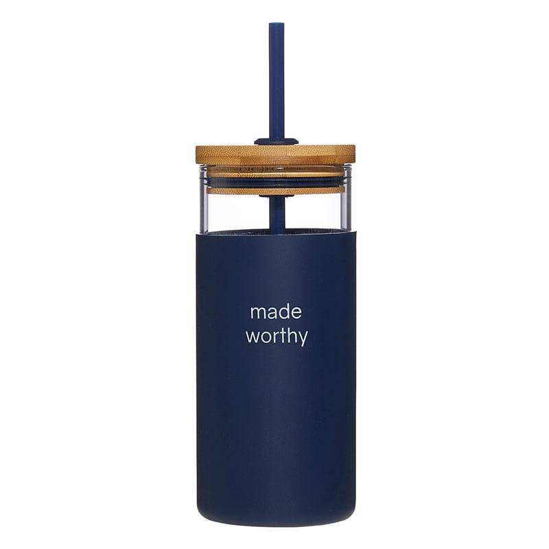 Faithworks by Creative Brands - Glass Tumbler - Made Worthy