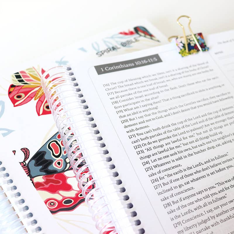 Spiral Bible - Spiral Bible™ - WEB New Testament - White Butterfly