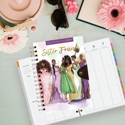 African American Expressions - 2024 Sister Friends Weekly Planner