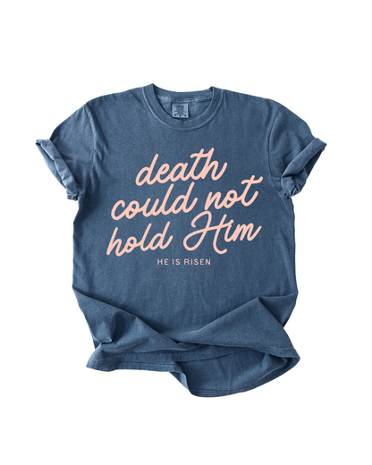 SBG Co. - Death Could Not Hold Him Easter Tee: Blue / Small