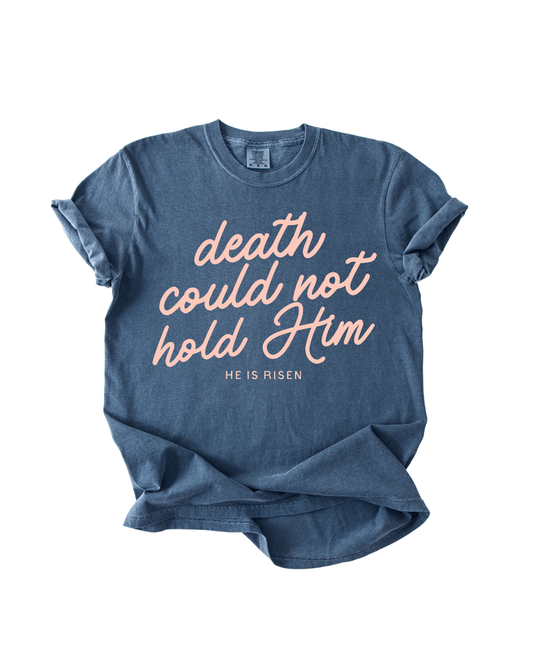 SBG Co. - Death Could Not Hold Him Easter Tee: Blue / Small