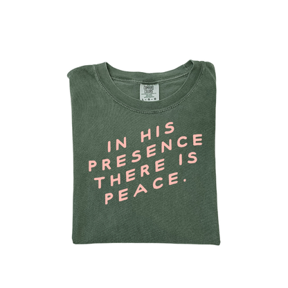 SBG Co. - In His Presence, There Is Peace Tee 🌿: Forest Green / Small