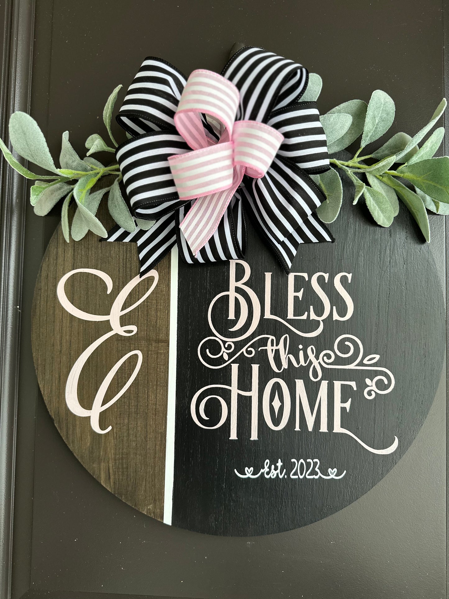 Bless This House (wooden door hanger)