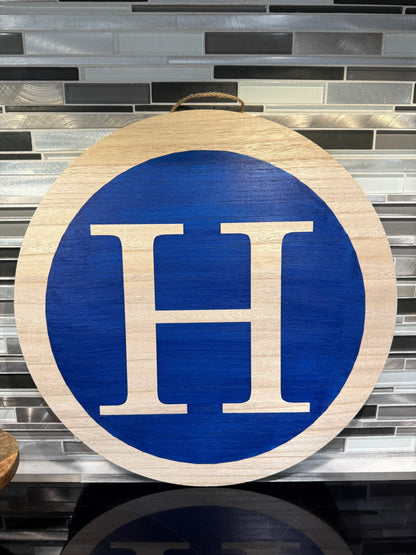 Monogram Wooden Wreath