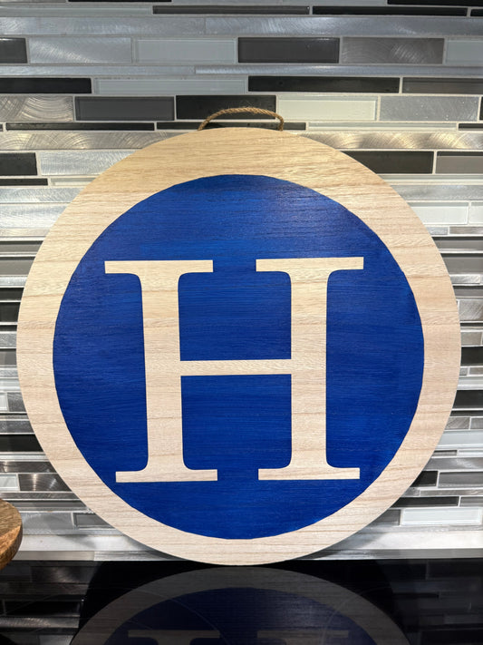 Monogram Wooden Wreath