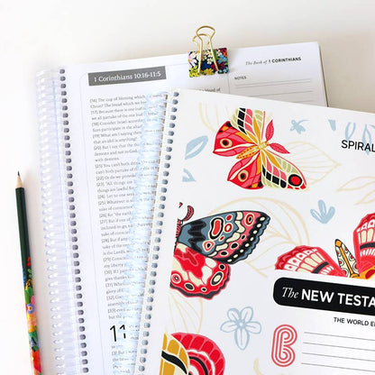 Spiral Bible - Spiral Bible™ - WEB New Testament - White Butterfly