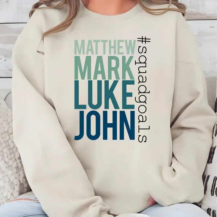 Matthew, Mark, Luke, John #squadgoals