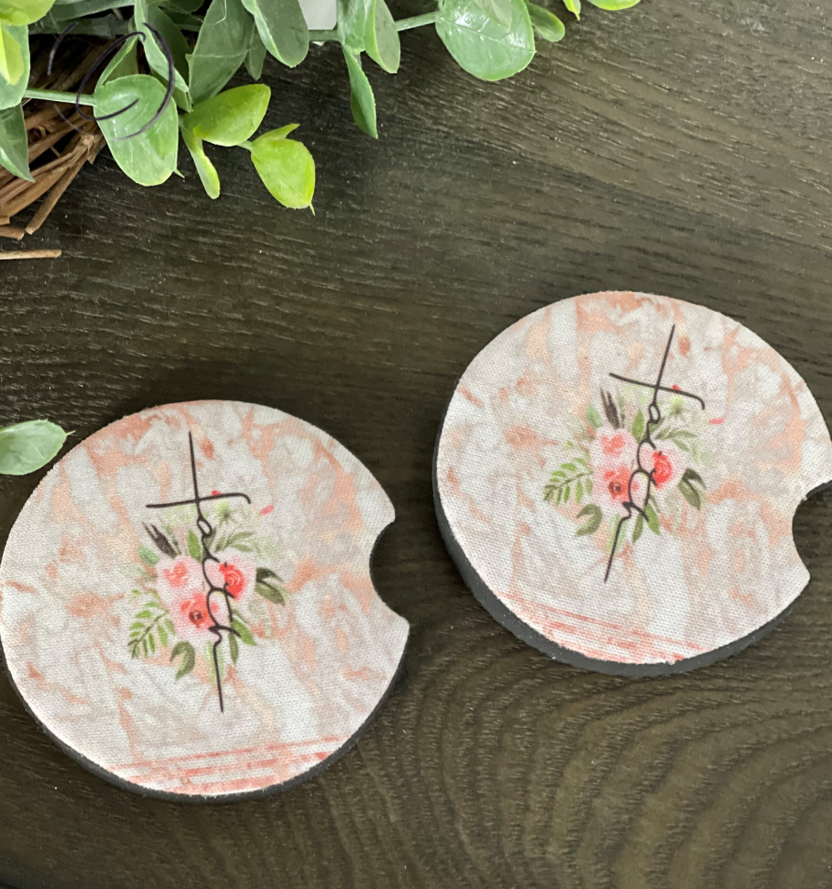 Faith Neoprene Car Coaster Set