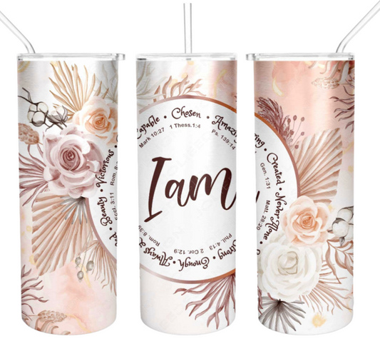 I Am Bible Verses 20 oz Tumbler